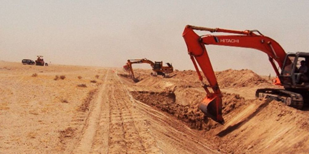 Ditch and Berm construction at Rumilla oil field