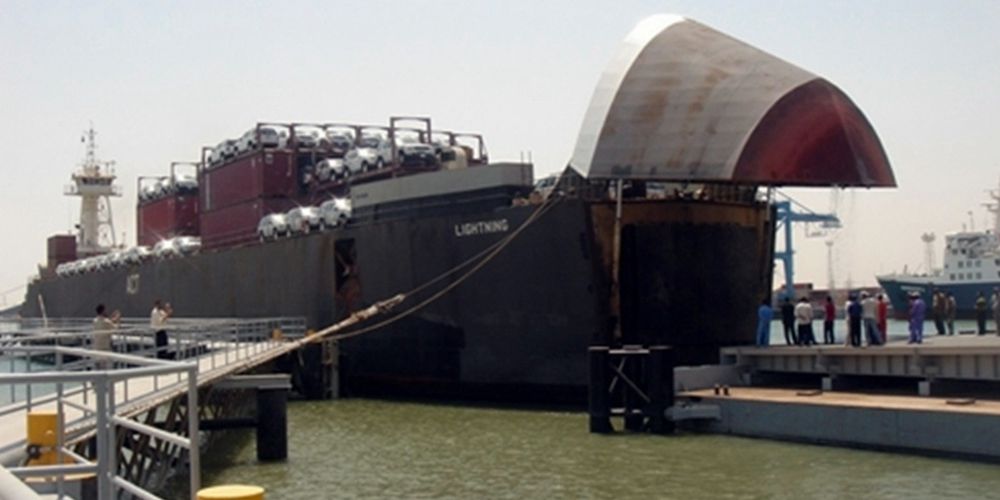 First ship discharge at new RORO at Umm Qaser port