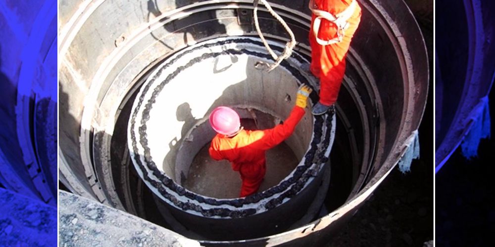 Installation of Concrete manholes at AL-Maqal are Basra