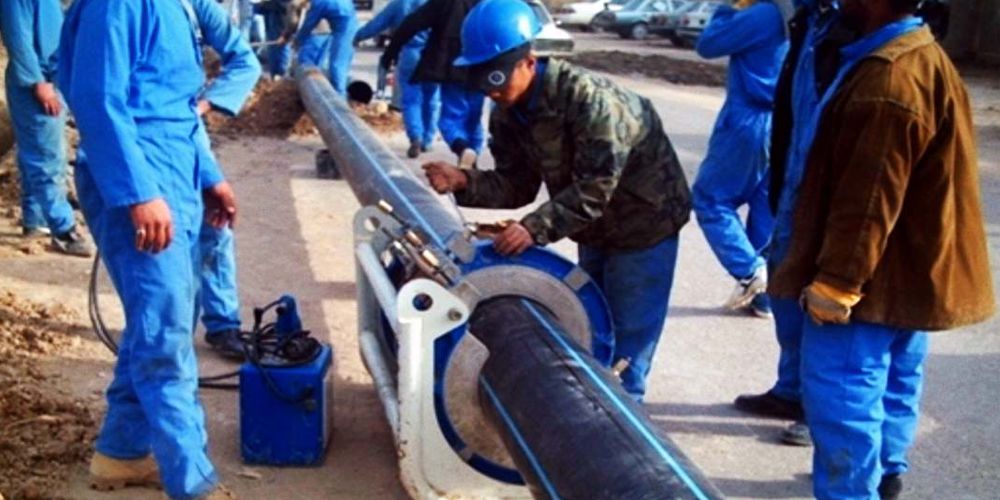 Installation of water HDPE force main in Basra city
