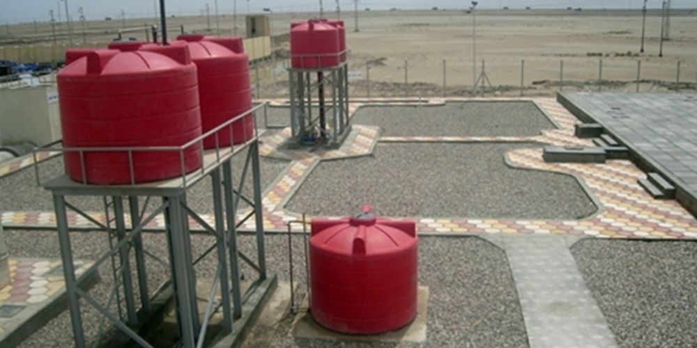 Outside water laboratories at Training centre at R-Zero Basra